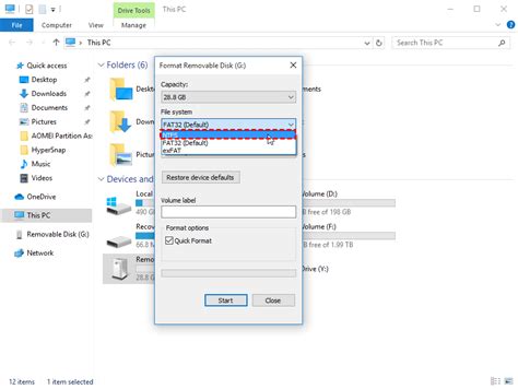 ntfs formatting windows 10